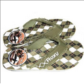 Argyle Adhesive Flip Flop Slippers